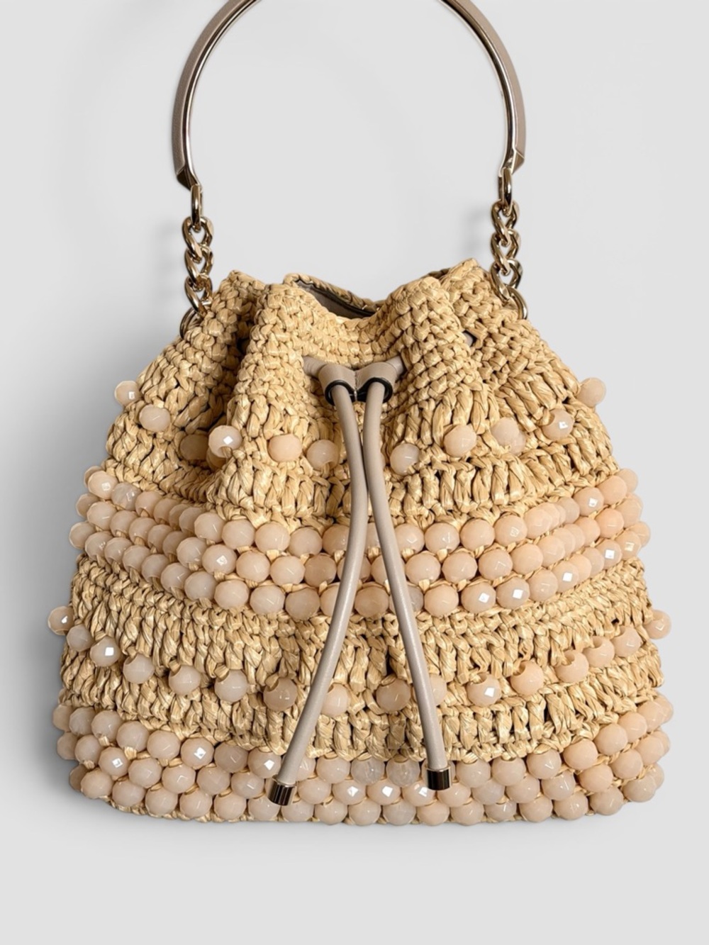 Jimmy Choo Bon Bon Beaded Bucket Bag